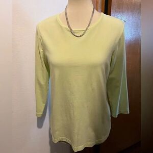 Mint Green 3/4 sleeve Chicos The Ultimate Tee Chico’s Size 1 = Medium #91